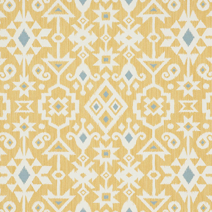 Schumacher Crusoe Ikat Yellow Fabric 76523