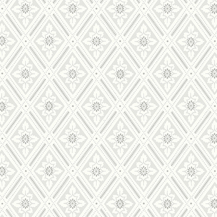 Schumacher Ester Grey Wallpaper 7659