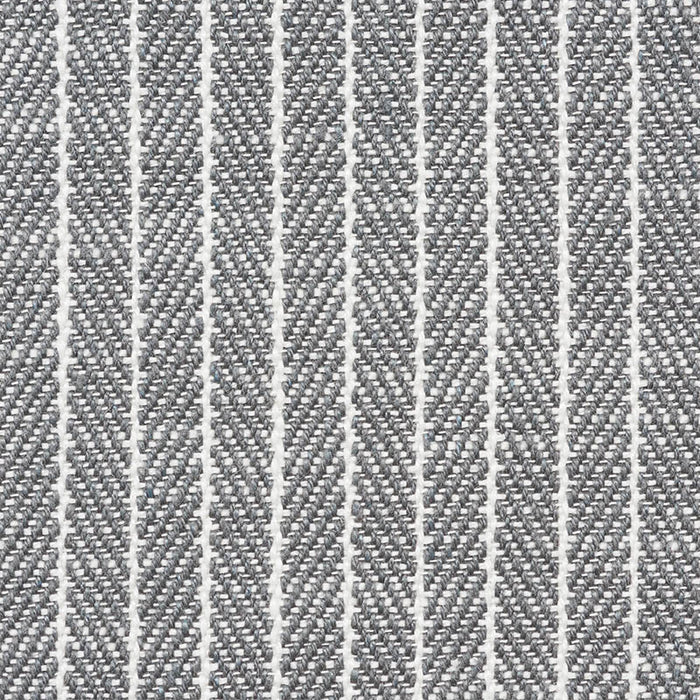 Schumacher Garter Stripe Indoor/Outdoor Slate Fabric Sample 76673