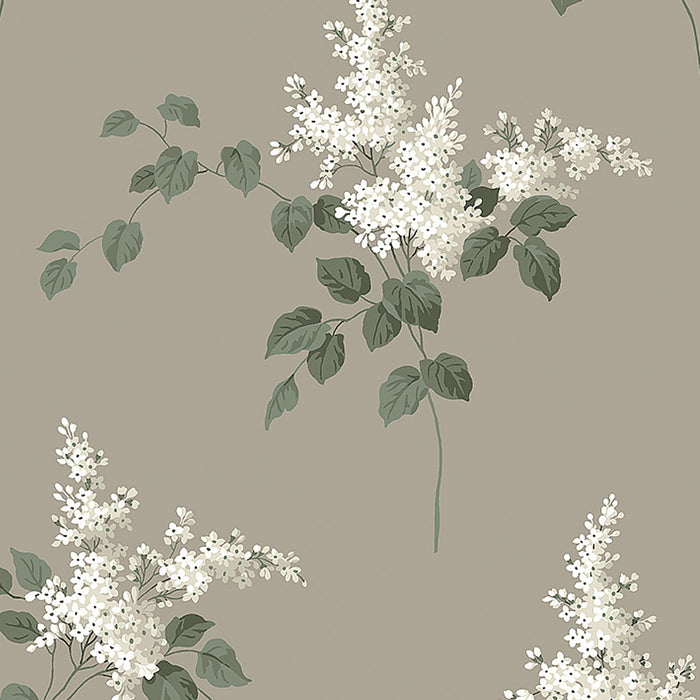 Schumacher Lilacs Grisaille Wallpaper Sample 7667