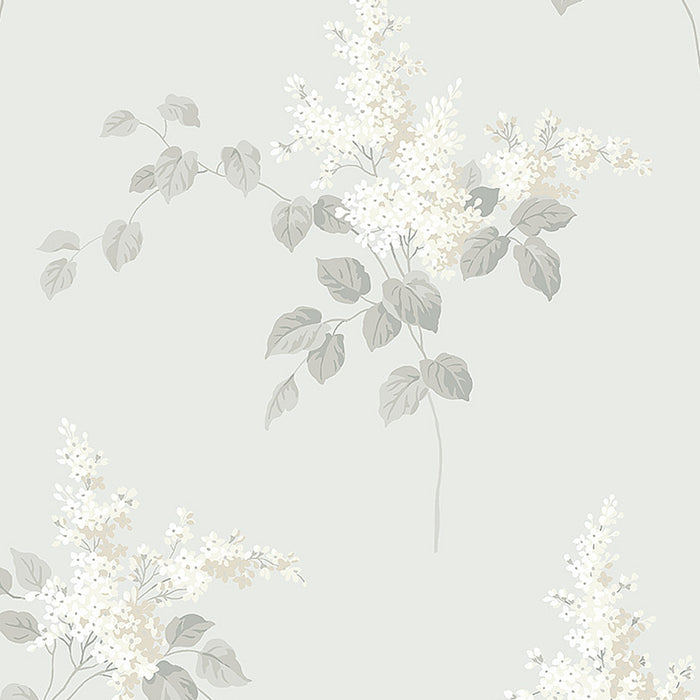 Schumacher Lilacs Grey Wallpaper Sample 7669