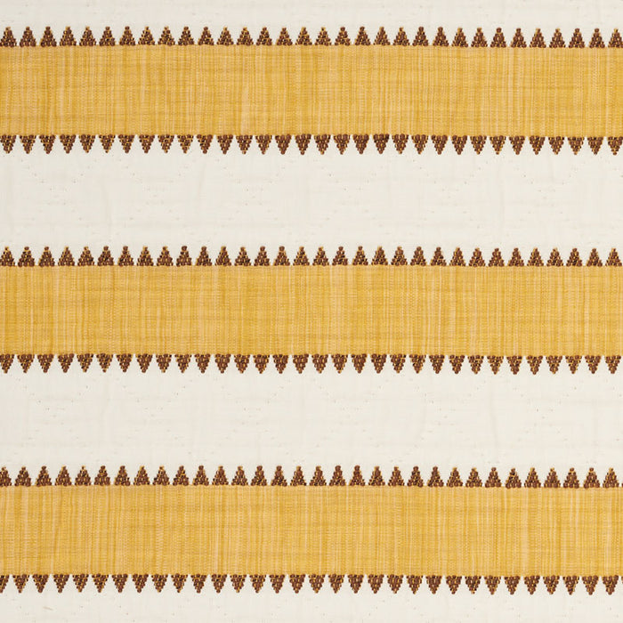 Schumacher Isolde Stripe Matelasse Yellow Fabric Sample 76752