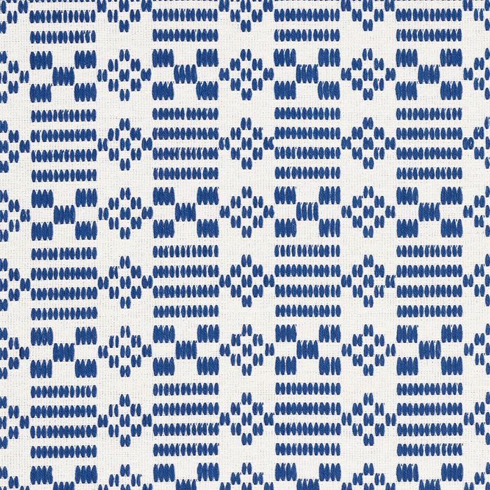 Schumacher Wilson Embroidery Indigo Fabric 76790