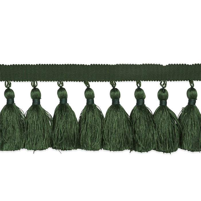 Schumacher Valentin Silk Tassel Emerald Trim 76806