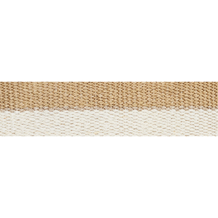 Schumacher Modern Neutral IIi Narrow Tape White & Gold Trim 77030