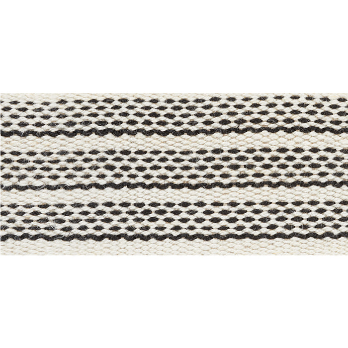 Schumacher Agnes Medium Tape White & Black Trim Sample 77070