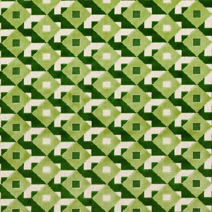 Schumacher Dazzle Ship Velvet Verdant Fabric 77244