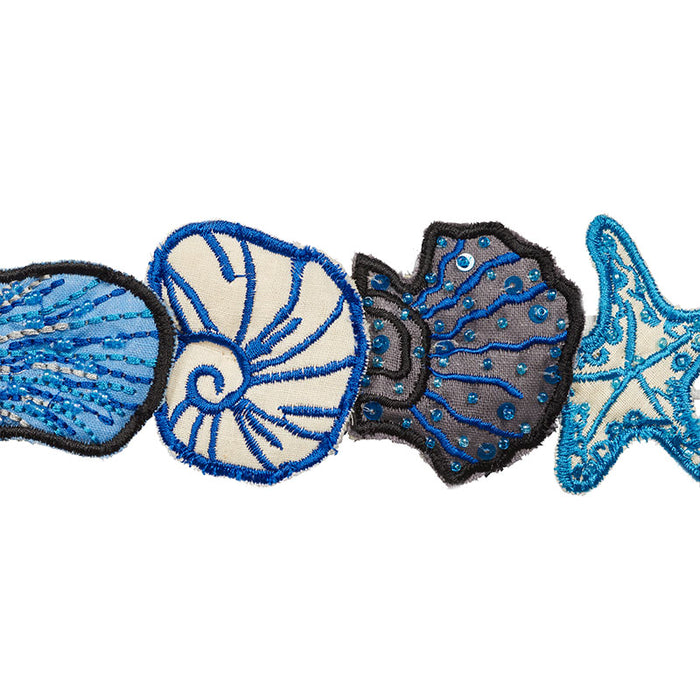 Schumacher Sea Treasures Tape Blue Trim Sample 77260
