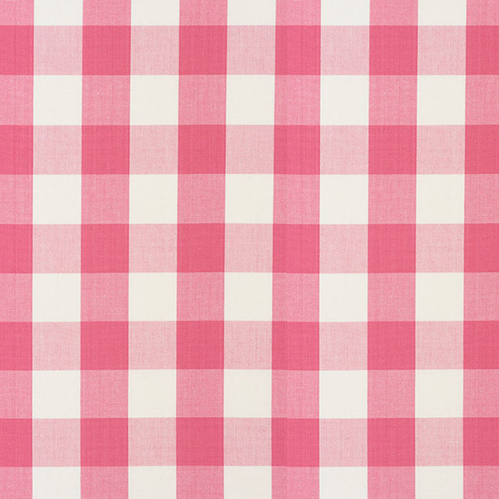 Schumacher Camden Cotton Check Magenta Fabric 77321