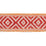 Schumacher Larson Handwoven Tape Red & Orange Trim Sample 77462