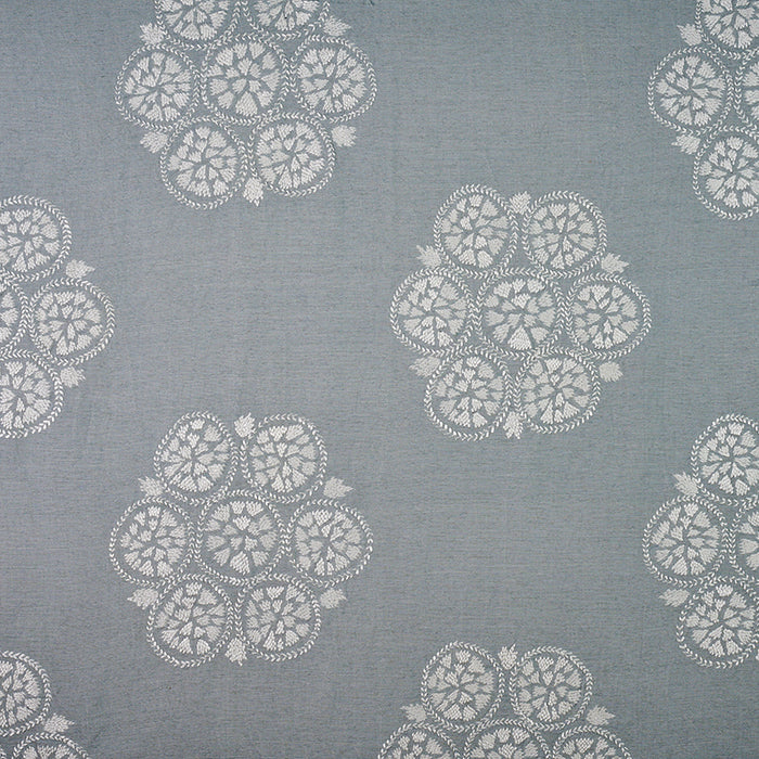 Schumacher Isla Hand Embroidery Sky Fabric 77490