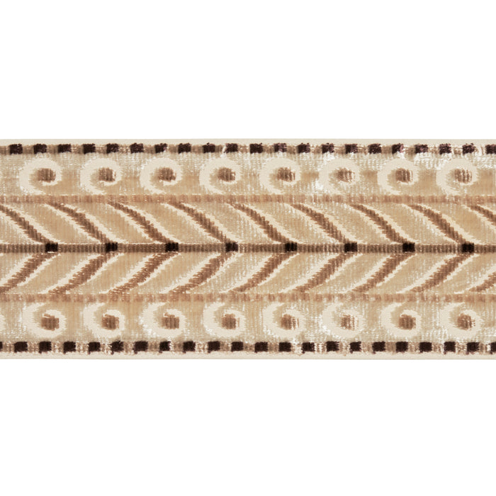 Schumacher Marion Velvet Tape Champagne Trim 77624