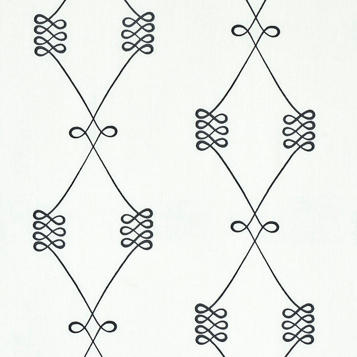 Schumacher Nicolette Embroidery Ivory Fabric Sample 78200