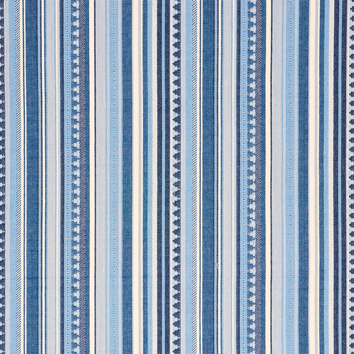Schumacher Zuni Stripe Blue Fabric 78731