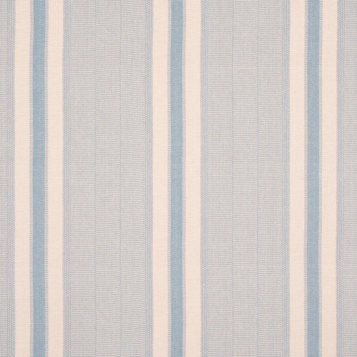 Schumacher Ipala Hand Woven Stripe Sky Fabric 78834