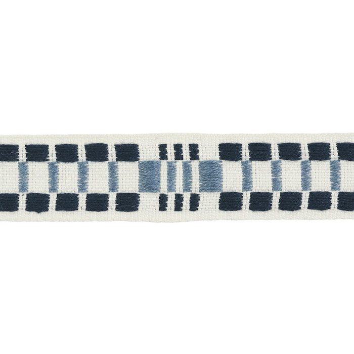 Schumacher Carmo Tape Narrow Indigo Trim 78990