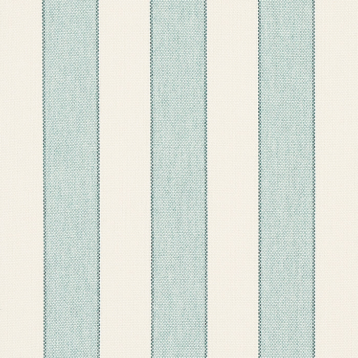 Schumacher Blumont Stripe Indoor/Outdoor Aqua Fabric Sample 79053