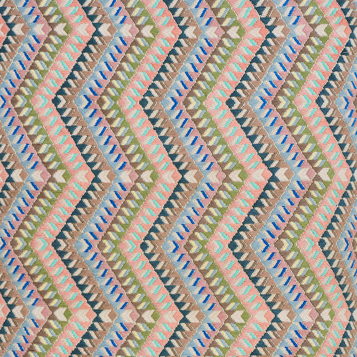 Schumacher Amates Hand Woven Brocade Chalked Fabric Sample 79221