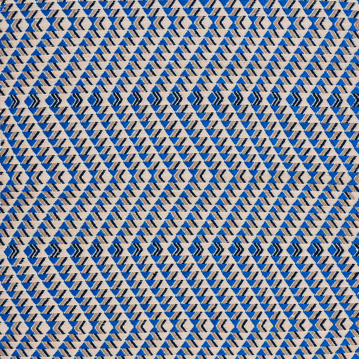 Schumacher Amates Hand Woven Brocade Ocean Fabric Sample 79222