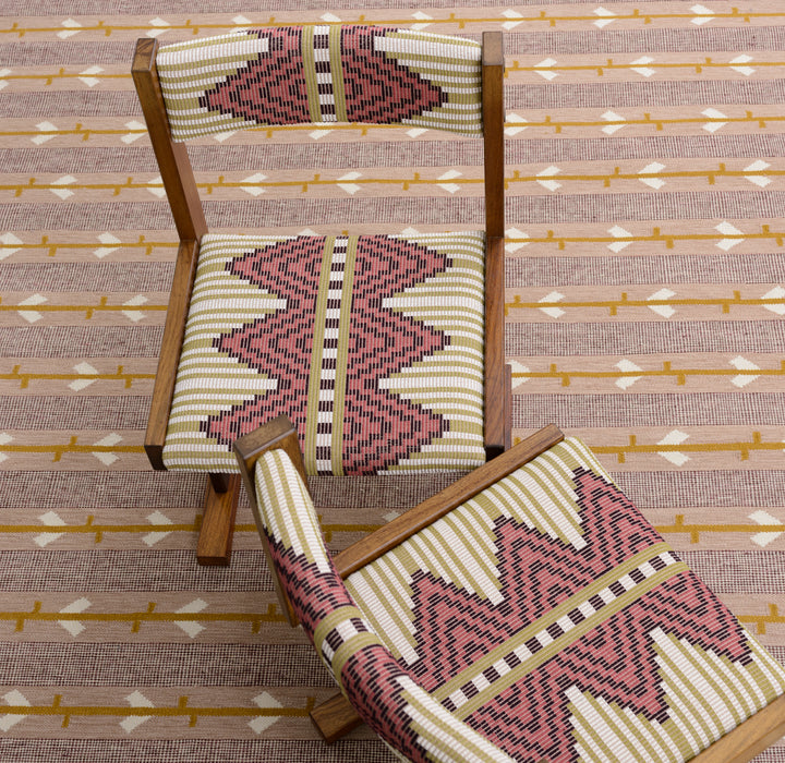 Schumacher Mixco Hand Woven Brocade Dewberry Fabric Sample 79271