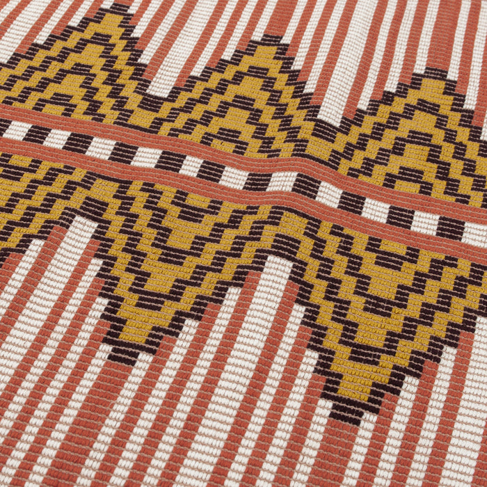 Schumacher Mixco Hand Woven Brocade Sunstone Fabric Sample 79272