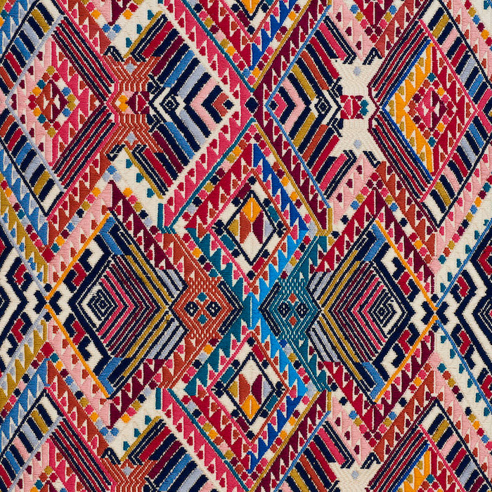 Schumacher Nica Hand Woven Brocade Rosa Fabric Sample 79280