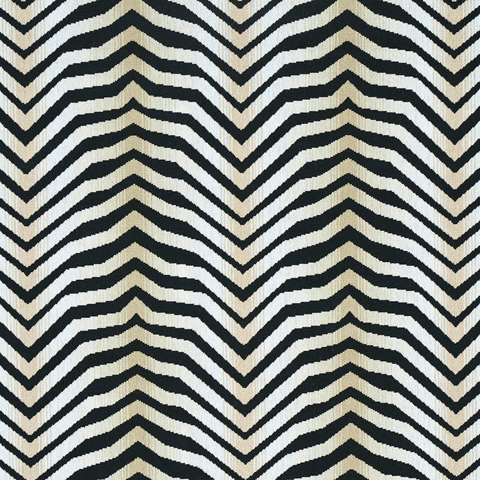 Schumacher Arcure Epingle Zebra Black Fabric 79521