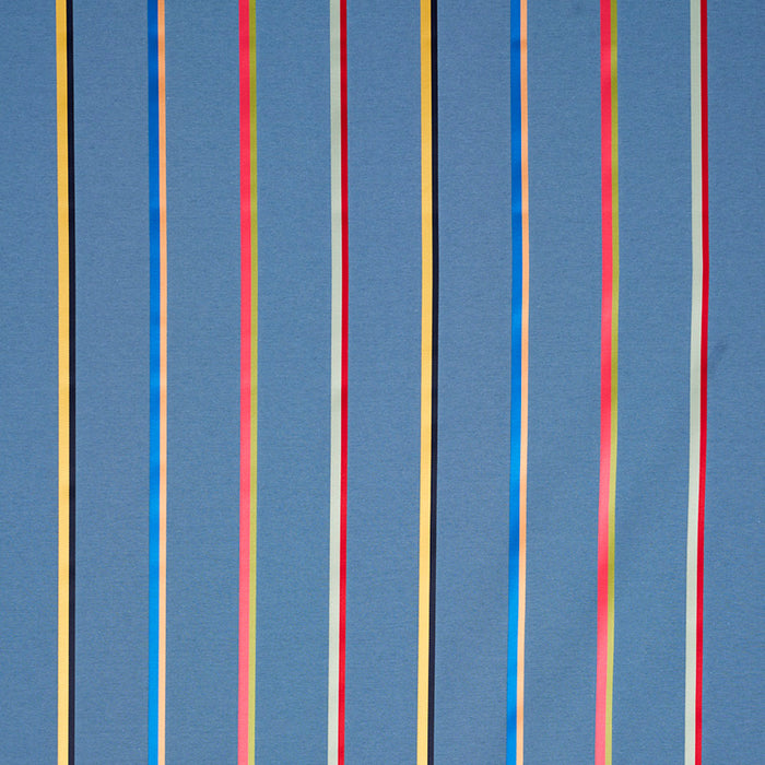 Schumacher Larivey Stripe Slate Fabric 79560