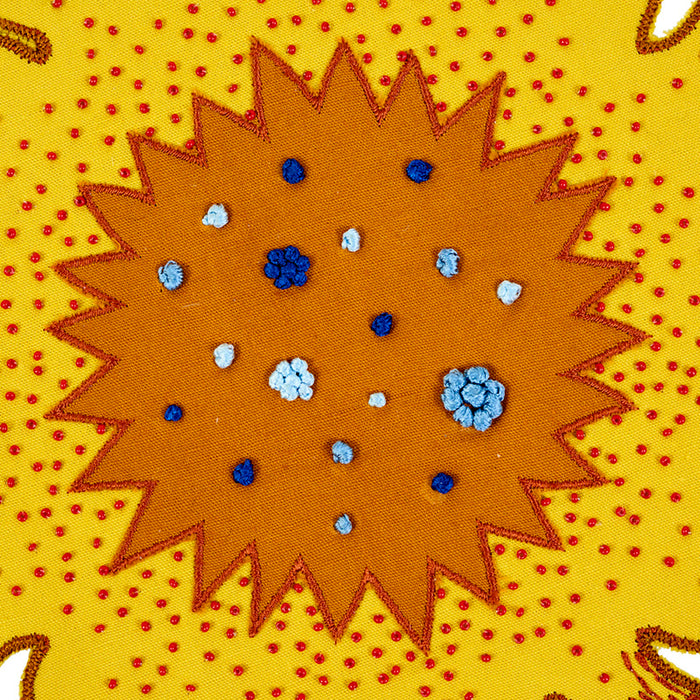 Schumacher Helios Applique Yellow Trim 79640