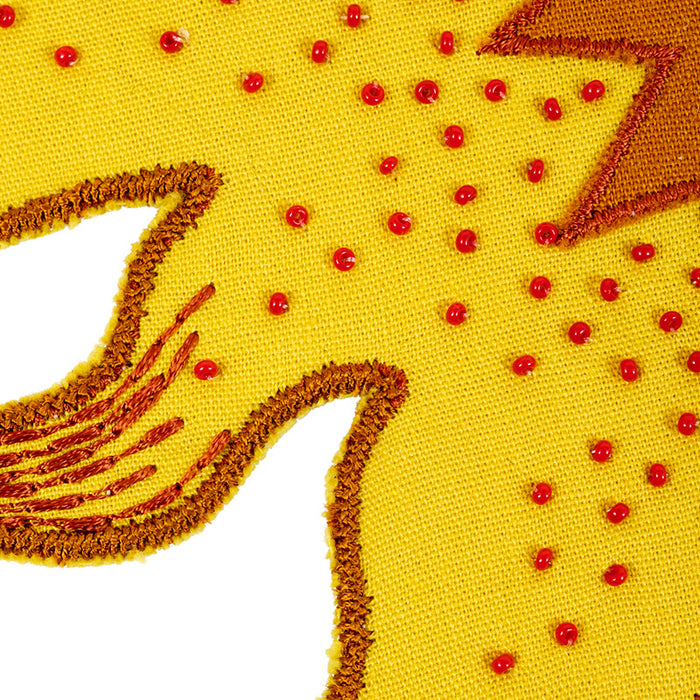 Schumacher Helios Applique Yellow Trim 79640