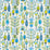 Schumacher Desna Embroidery Blue & Green Fabric 79821