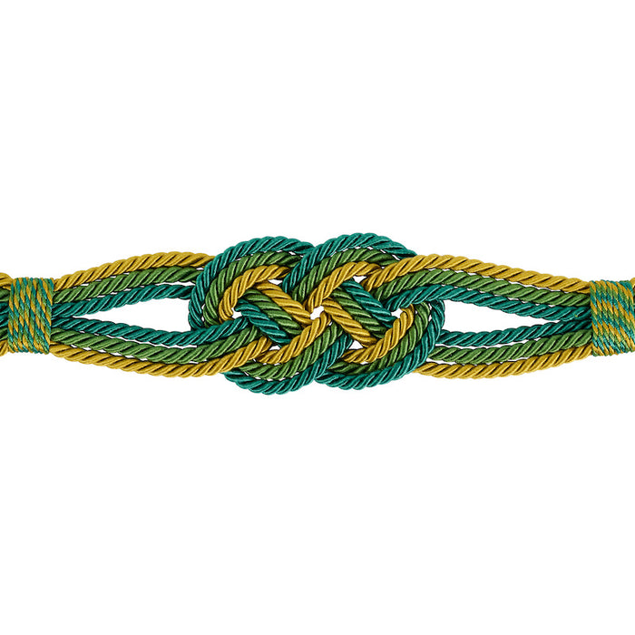 Schumacher Mounia Tie Back Peacock Trim 79852