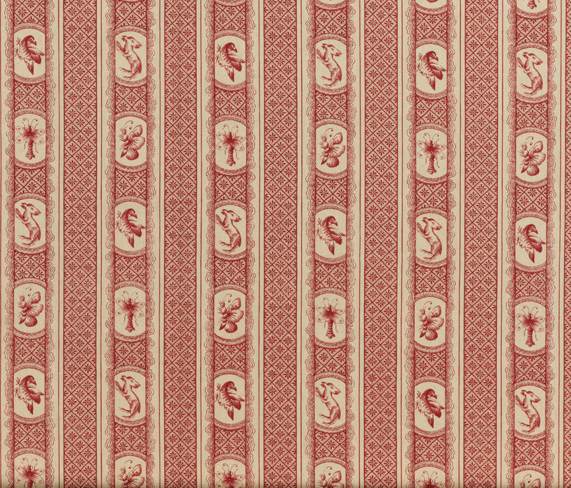 Braquenie Marquis De Pierre Rayure Rouge Fabric Sample B1797001