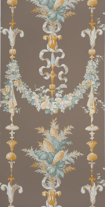 Boussac Chateaubriand Taupe Wallpaper Sample W4671A04