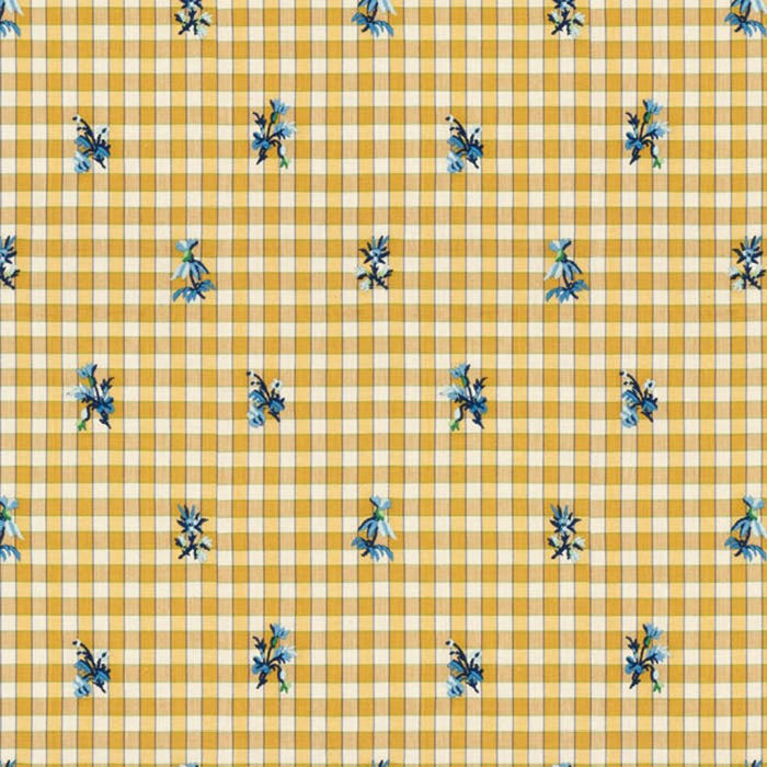 Brunschwig & Fils La Seyne Fleuri Sunflower Fabric Sample 8013113.4.0