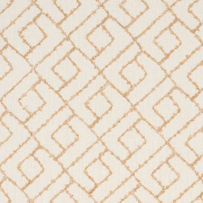 Schumacher Durant Embroidery Ochre Fabric Sample 80132