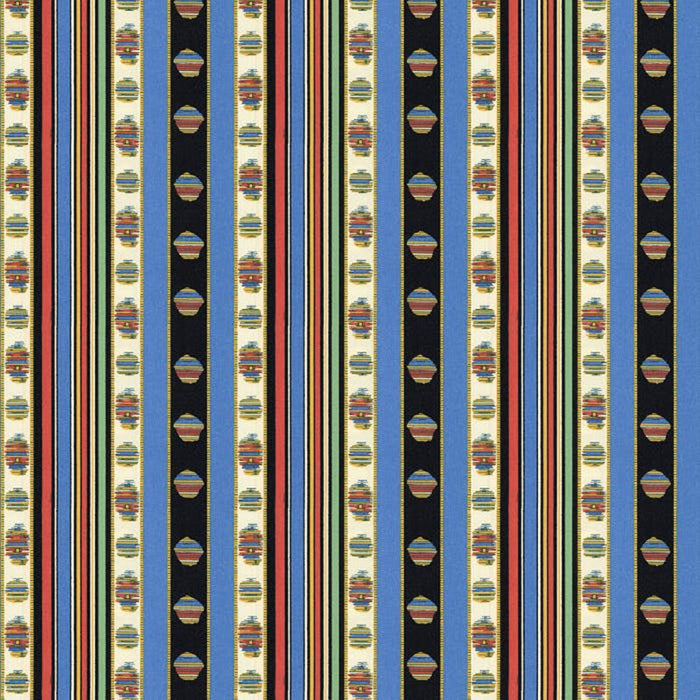 Brunschwig & Fils Rayure Percale Bleu Fabric Sample 8015144.519.0