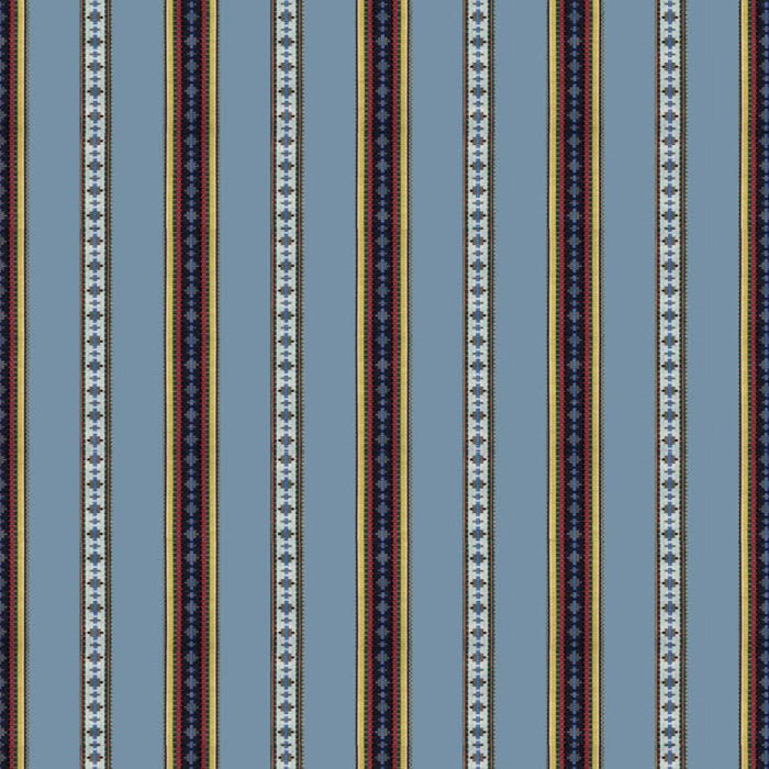 Brunschwig & Fils Rayure Broderie Bleu Fabric Sample 8015147.5.0
