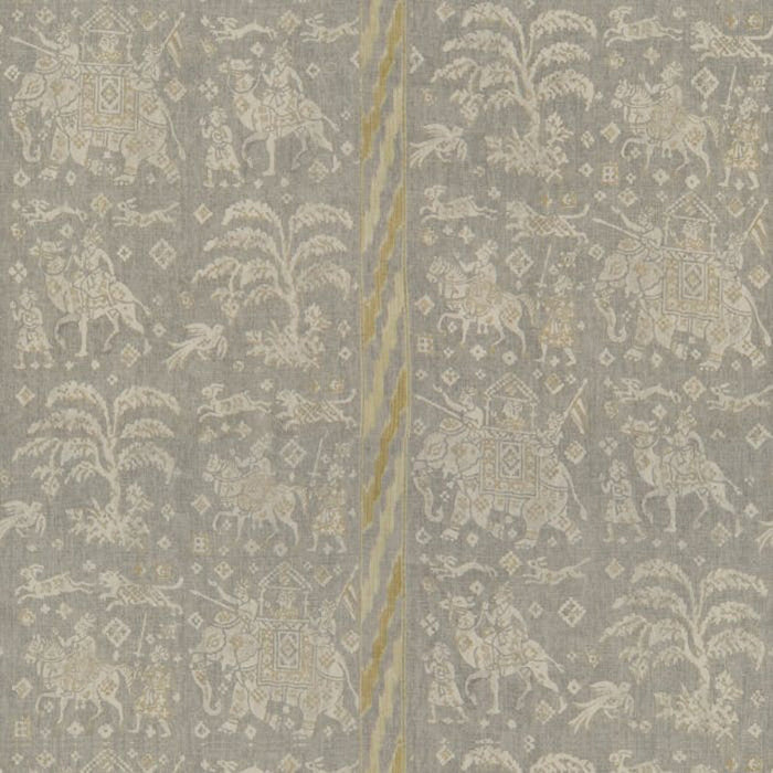 Brunschwig & Fils Aralam Print Flint/Rye Fabric Sample 8015175.116.0