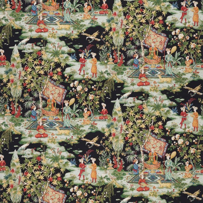 Brunschwig & Fils Lodi Garden Print Onyx Fabric Sample 8018119.8.0
