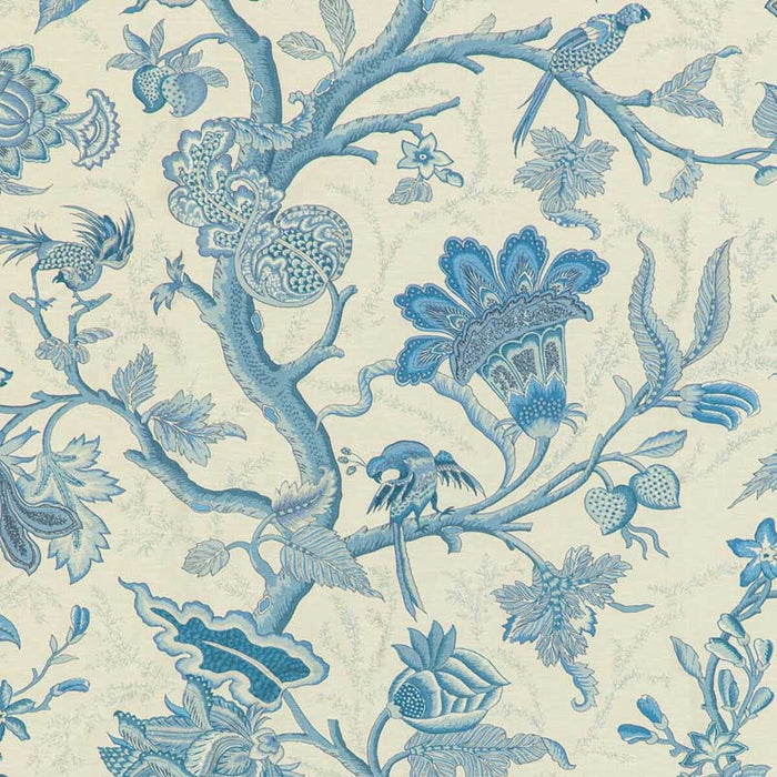 Brunschwig & Fils Louverne Print Blue Fabric Sample 8020121.5.0