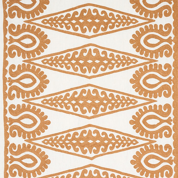 Schumacher Seema Embroidery Gold Fabric 80212
