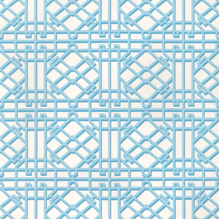 Brunschwig & Fils Pavilion Trellis Aqua Fabric 8024122.113.0