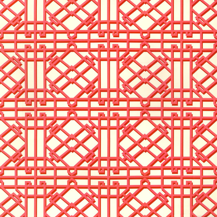 Brunschwig & Fils Pavilion Trellis Red Fabric Sample 8024122.19.0