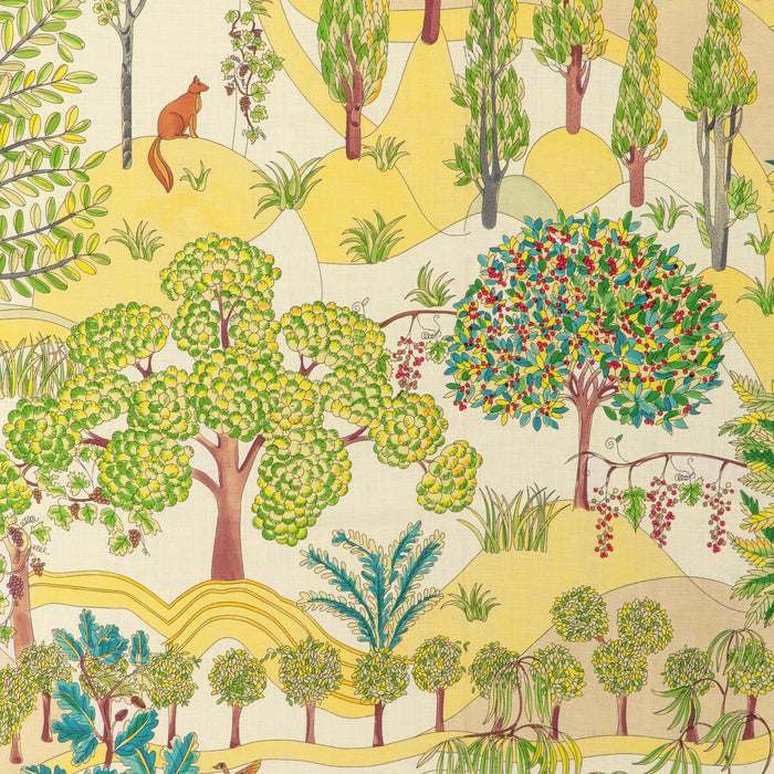 Brunschwig & Fils Folklore Print Leaf Fabric Sample 8024124.33.0