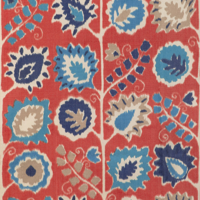 Brunschwig & Fils Rosendal Warp Print Red Fabric Sample 8024128.195.0
