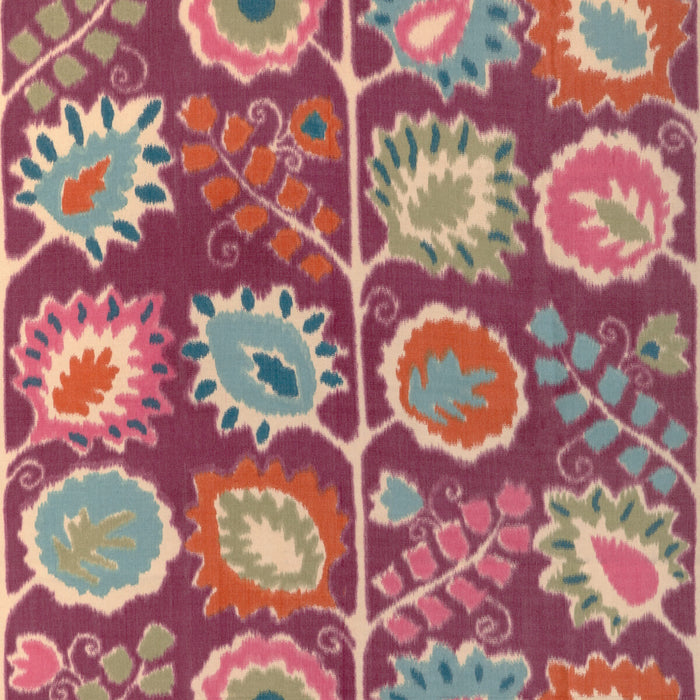 Brunschwig & Fils Rosendal Warp Print Plum Fabric Sample 8024128.710.0