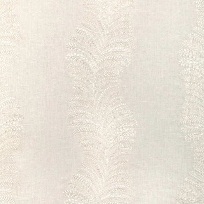 Brunschwig & Fils Rowan Emb Ivory Fabric Sample 8024129.1.0