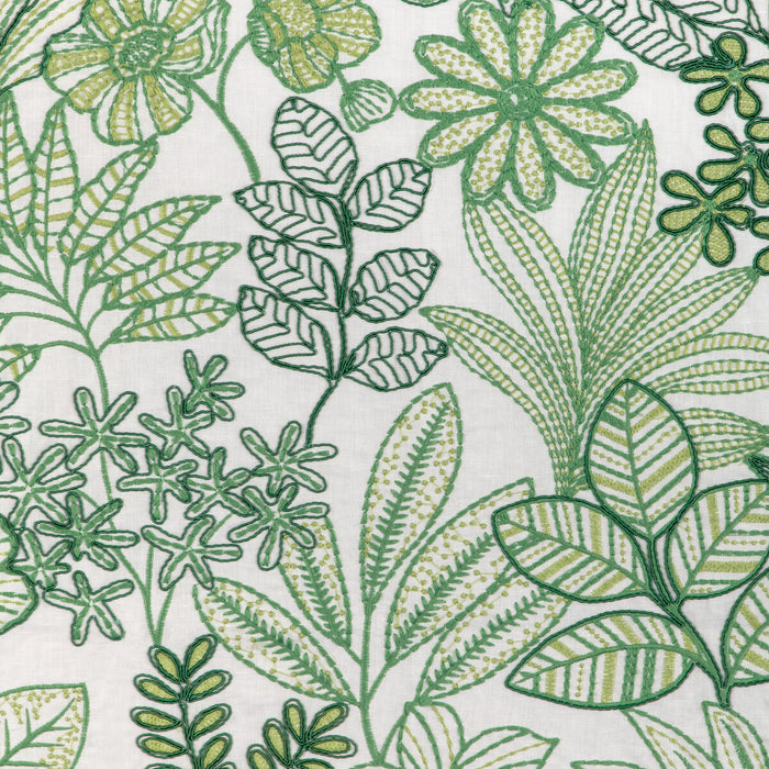 Brunschwig & Fils Woodruff Emb Leaf Fabric Sample 8024131.3.0