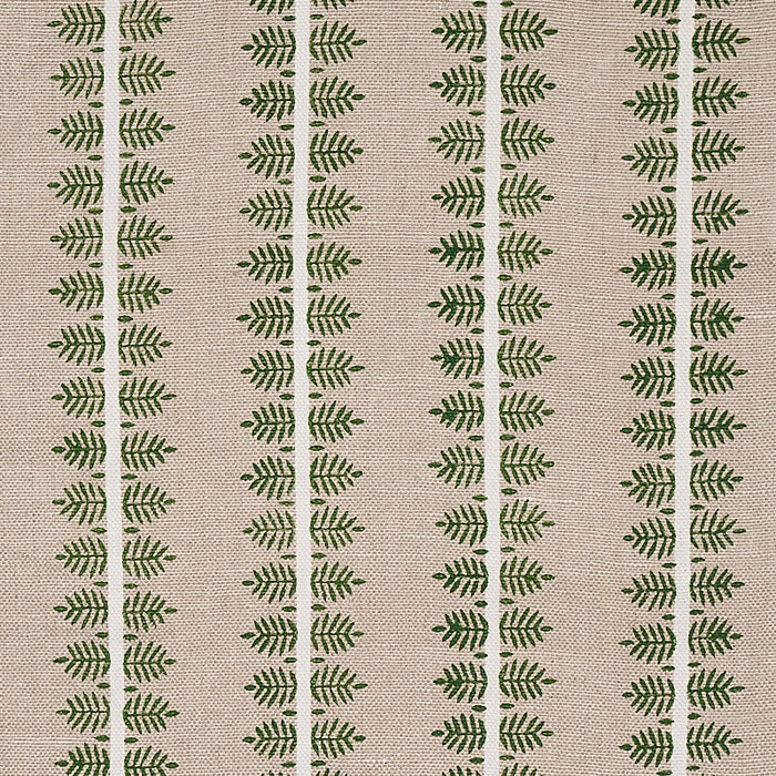 Schumacher Alva Hand Block Print Green Fabric Sample 80521